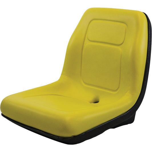 Concentric Black Talon Ultra-High Back Gator Style Yellow Mower Seat