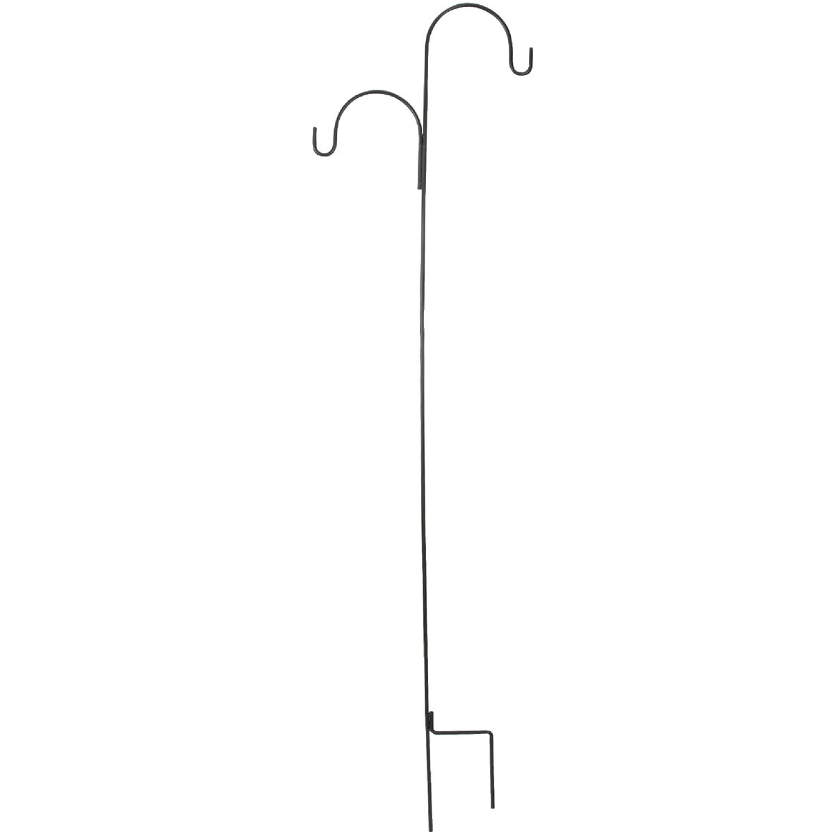 Best Garden 91 In. Black Wrought Iron Double Offset Shepherd Hook