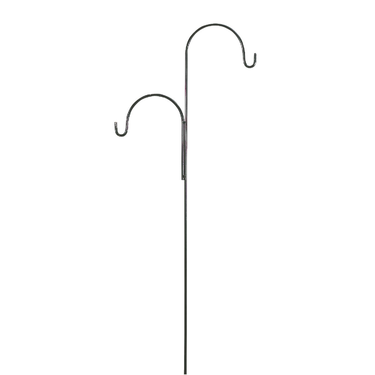 Best Garden 91 In. Black Wrought Iron Double Offset Shepherd Hook