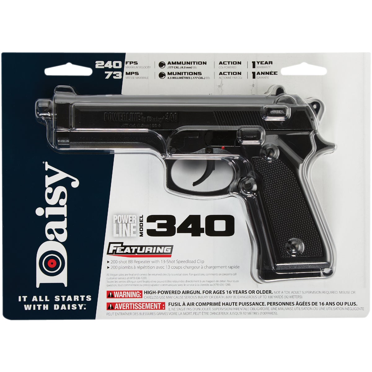 Daisy 340 .177 Cal. Spring BB Air Pistol