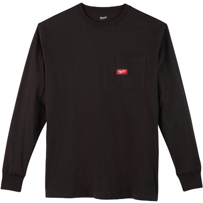 Milwaukee Large Black Long Sleeve Men's Heavy-Duty Pocket Shirt
