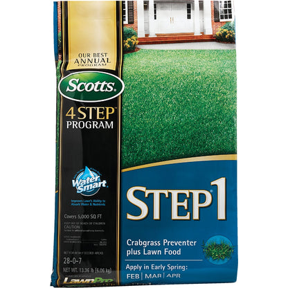 Scotts 4-Step Program Step 1 13.46 Lb. 5000 Sq. Ft. 28-0-7 Lawn Fertilizer with Crabgrass Preventer