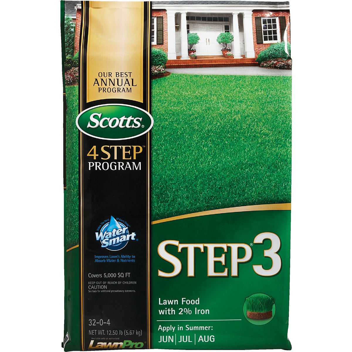 Scotts 4-Step Program Step 3 12.60 Lb. 5000 Sq. Ft. 32-0-4 Lawn Fertilizer with 2% Iron