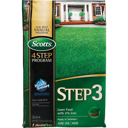 Scotts 4-Step Program Step 3 12.60 Lb. 5000 Sq. Ft. 32-0-4 Lawn Fertilizer with 2% Iron