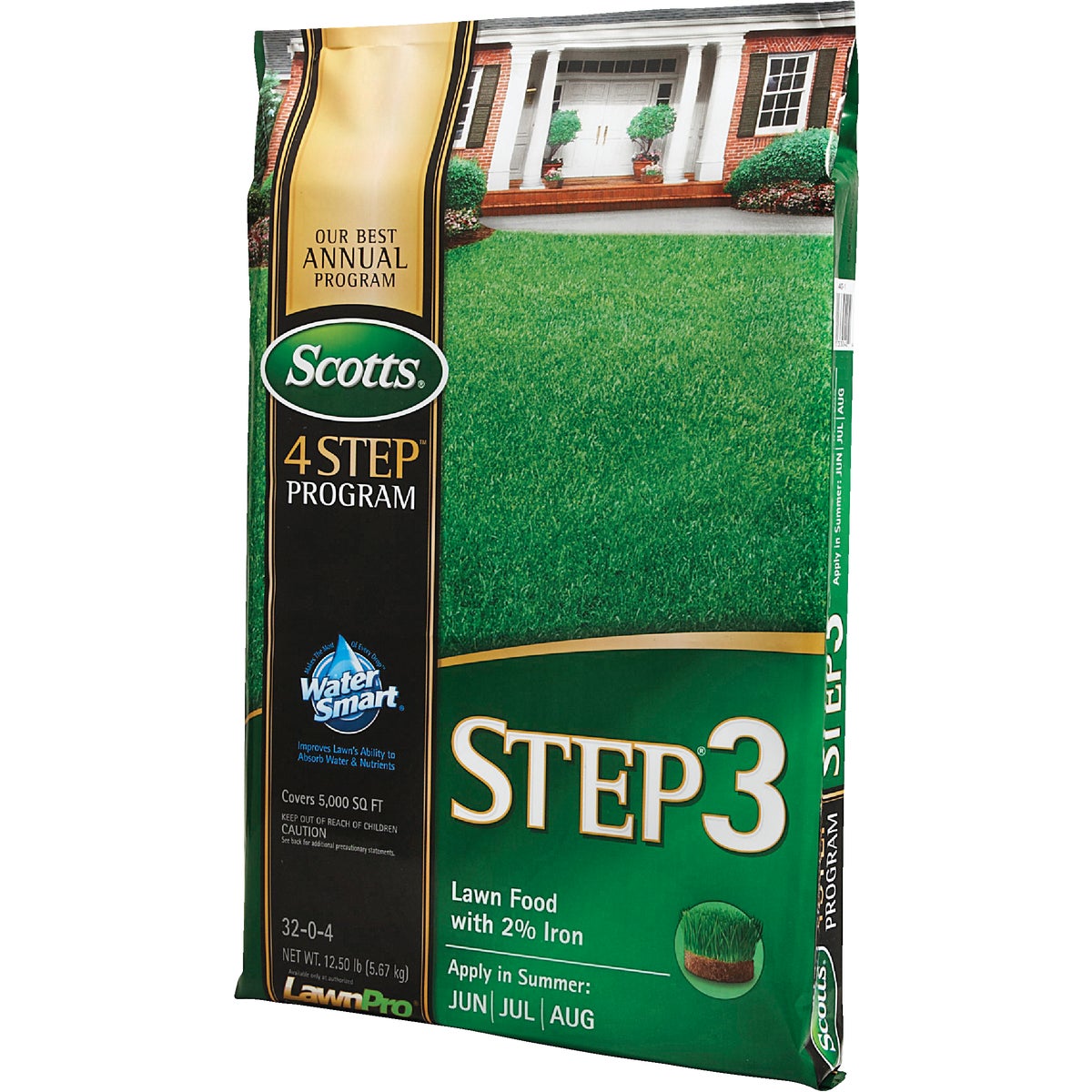 Scotts 4-Step Program Step 3 12.60 Lb. 5000 Sq. Ft. 32-0-4 Lawn Fertilizer with 2% Iron