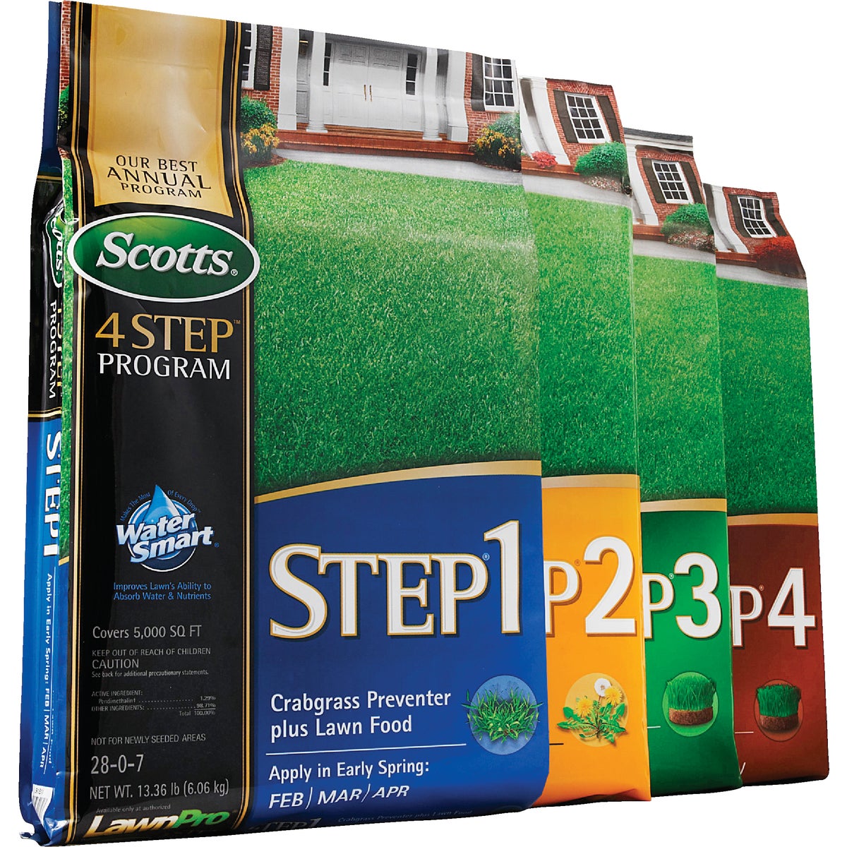 Scotts 4-Step Program Step 4 12.50 Lb. 5000 Sq. Ft. 32-0-12 Fall Lawn Fertilizer