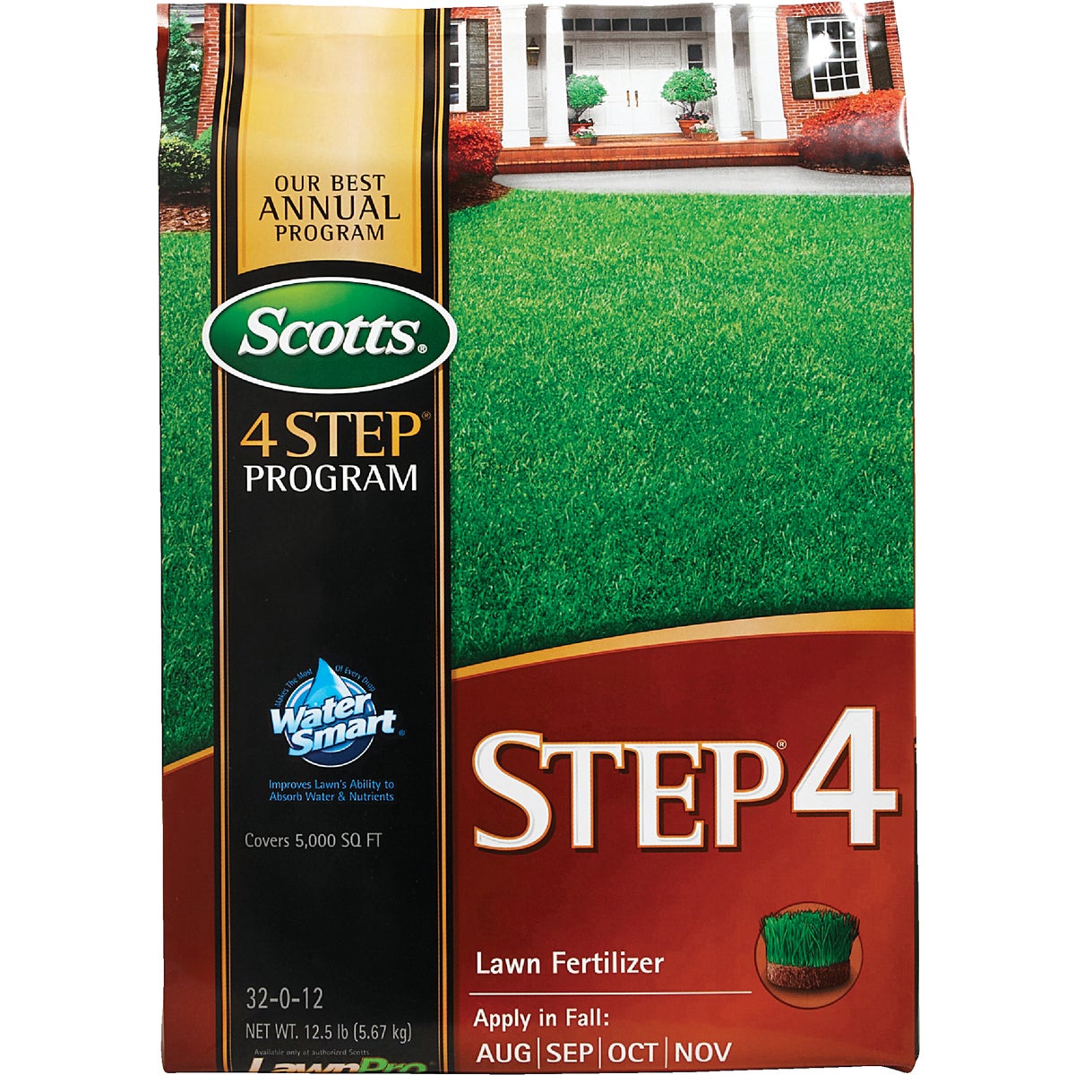 Scotts 4-Step Program Step 4 12.50 Lb. 5000 Sq. Ft. 32-0-12 Fall Lawn Fertilizer