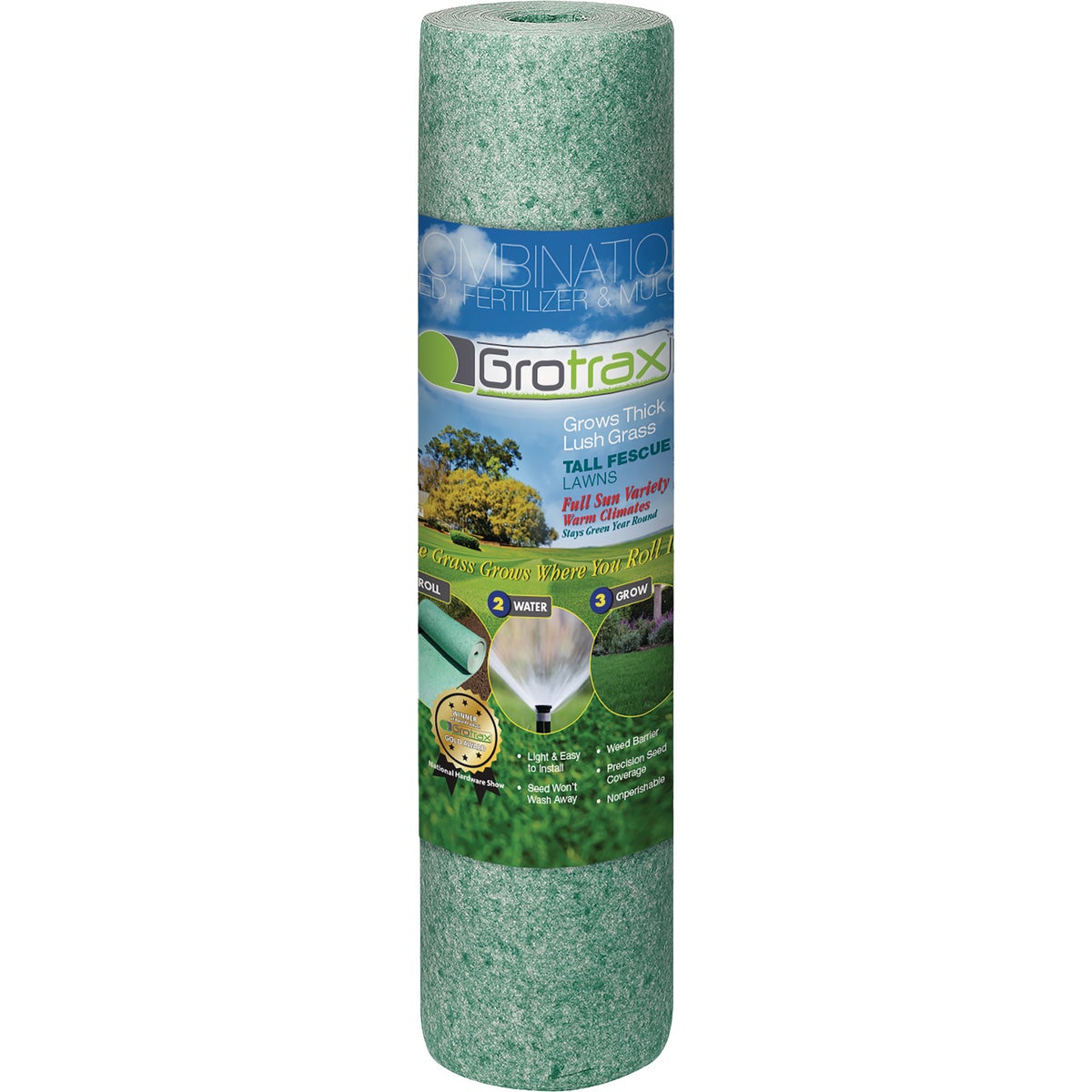 Gro Trax Big Roll 100 Sq. Ft. Coverage Tall Fescue Grass Seed Roll