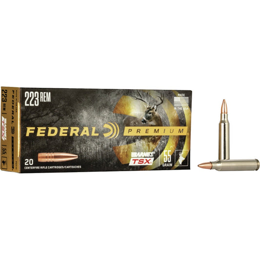 Federal Vital Shok Big Game .223 Rem 60 Grain Nosler Partition Centerfire Ammunition Cartridges