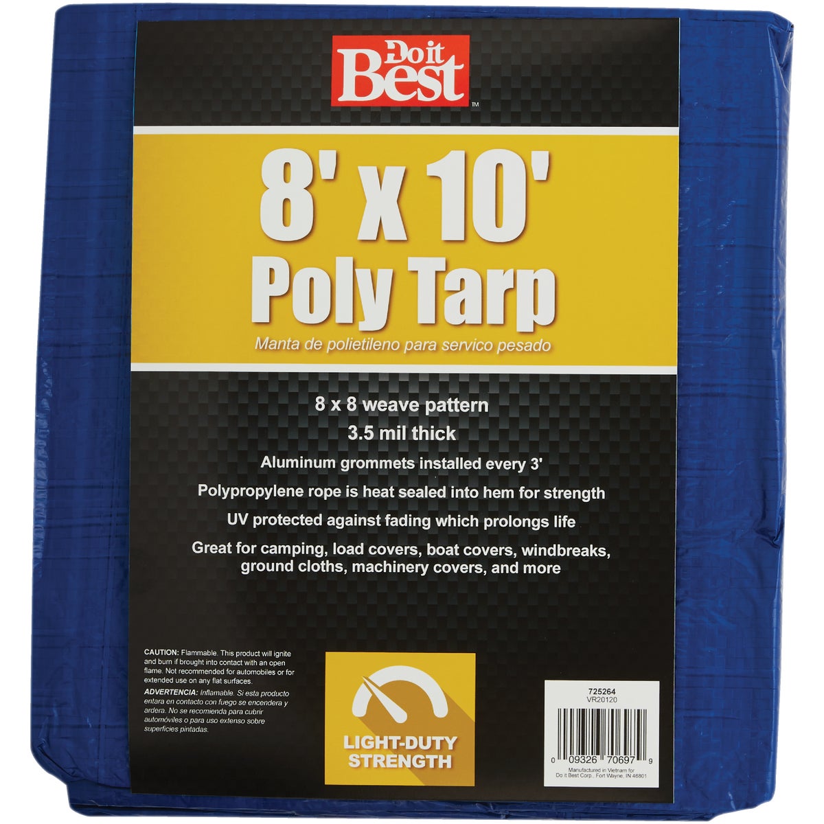 Do it Best Blue Woven 8 Ft. x 10 Ft. General Purpose Tarp