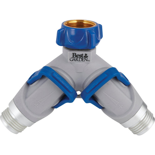 Best Garden Plastic Dual Y-Hose Shutoff Connector