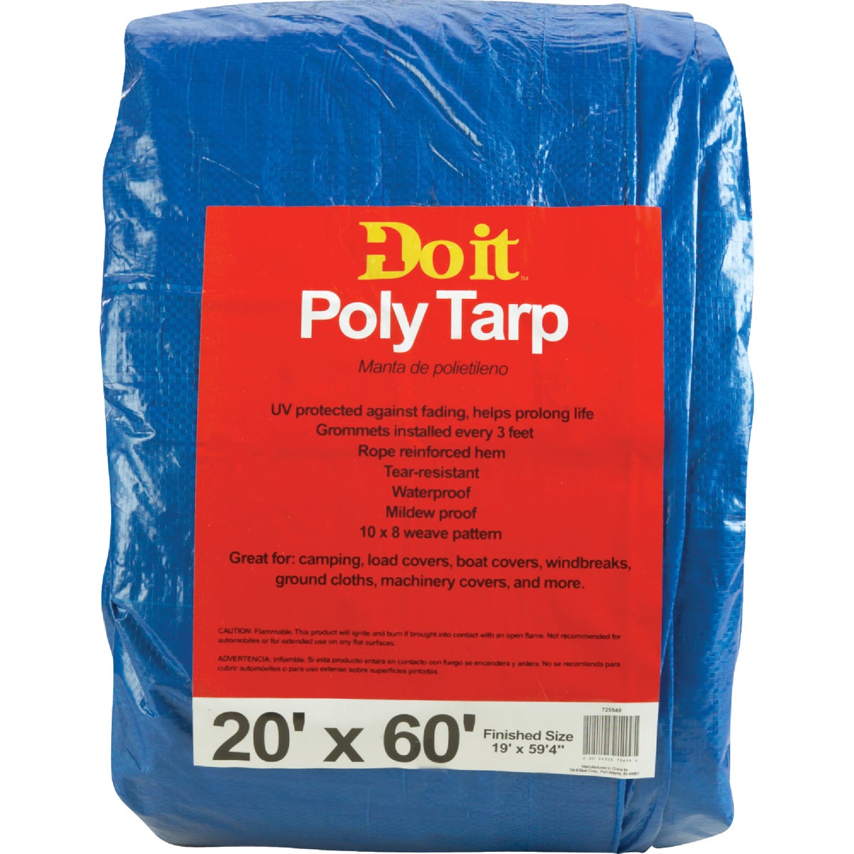 Do it Blue Woven 20 Ft. x 60 Ft. Medium Duty Poly Tarp