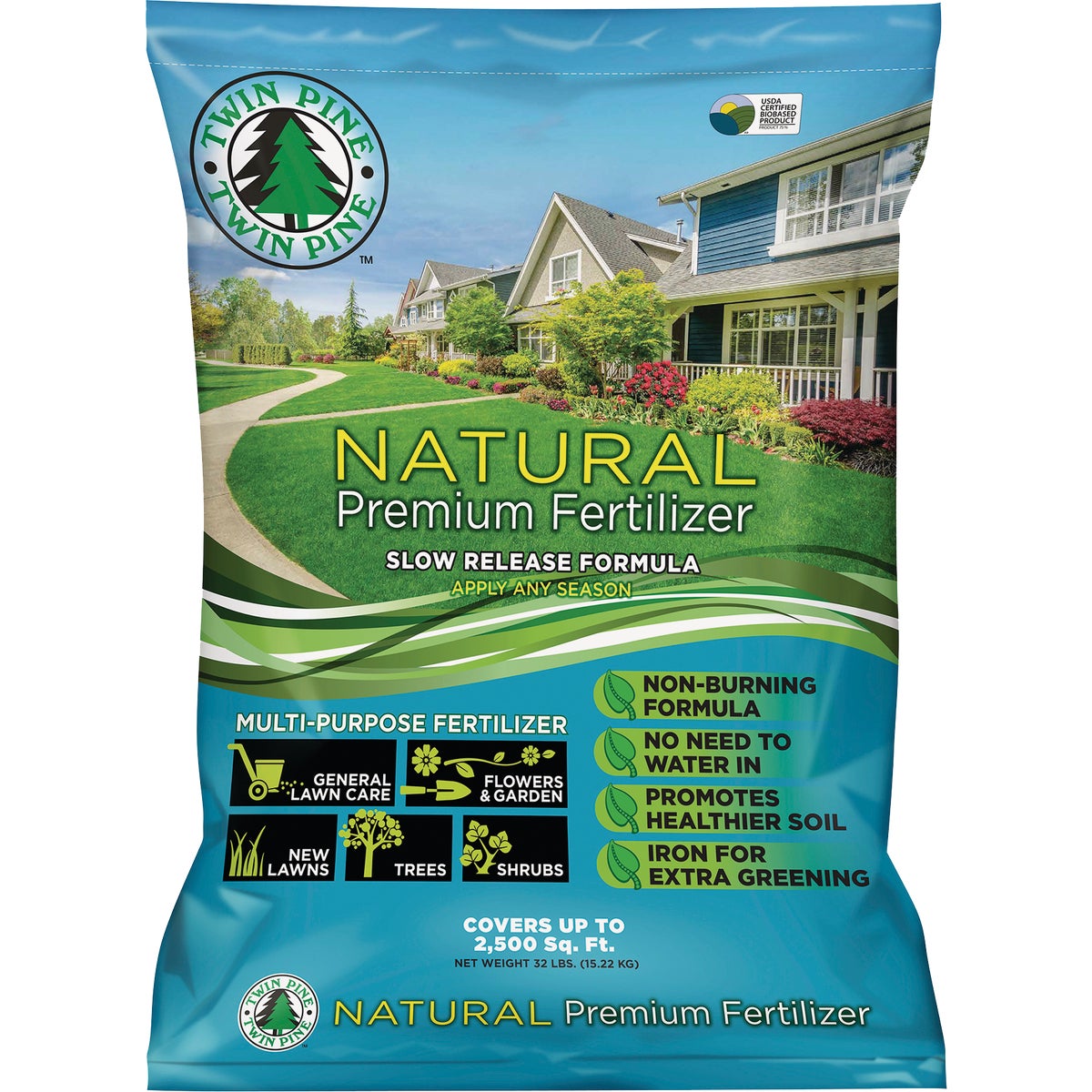 Twin Pine 32 Lb. 2500 Sq. Ft. 4-3-0 Natural Premium Fertilizer