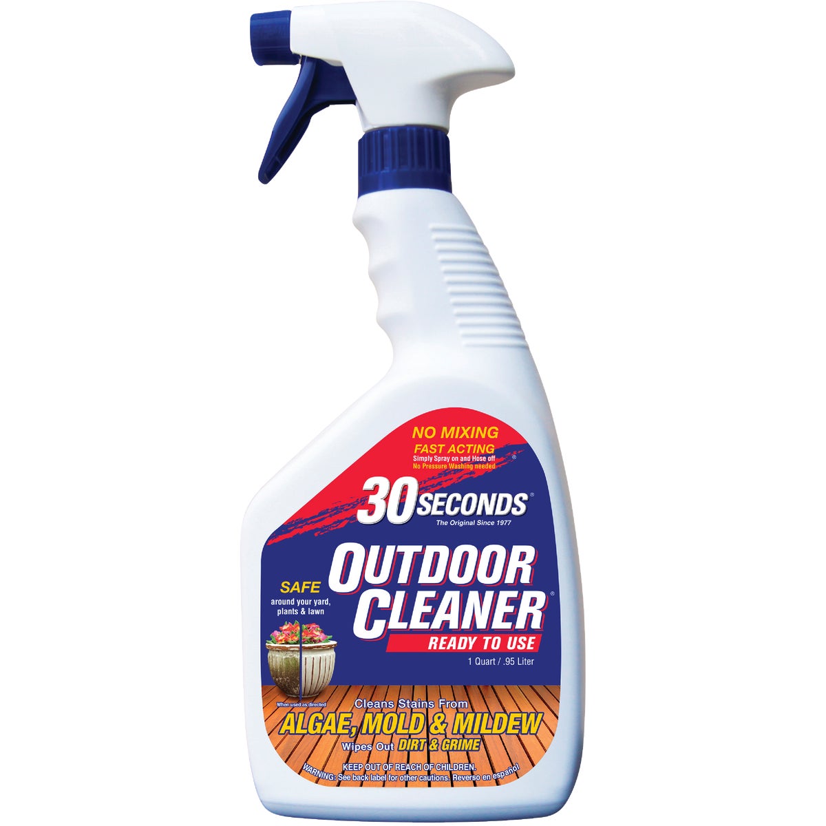 30 seconds Outdoor Cleaner 1 Qt. Ready To Use Trigger Spray Algae, Mold & Mildew Stain Remover