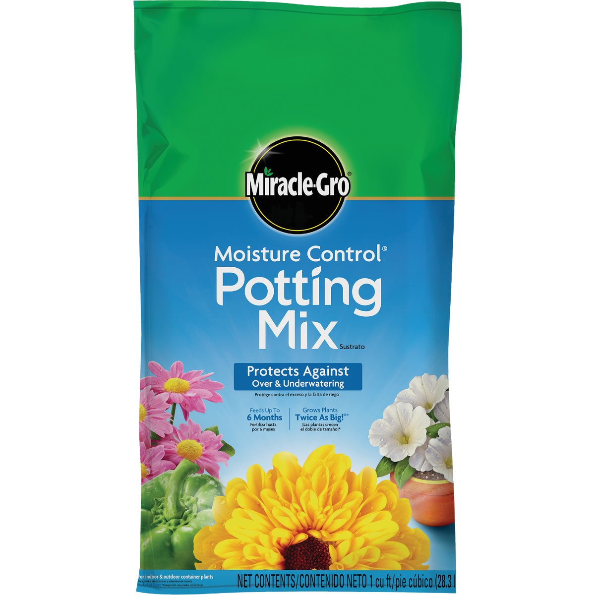 Miracle-Gro Moisture Control 1 Cu. Ft. 34 Lb. Indoor & Outdoor Potting Soil