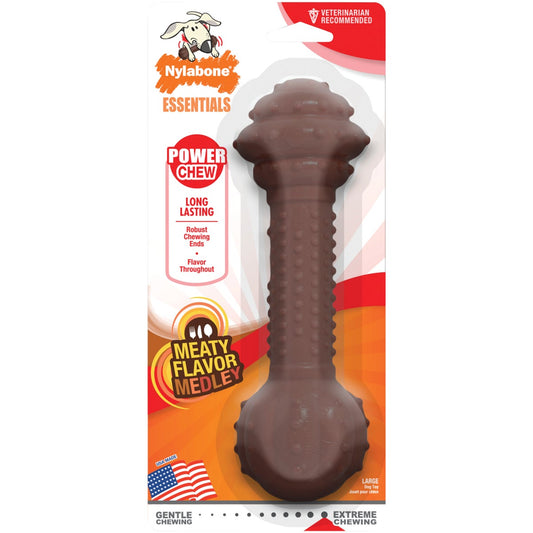 Nylabone Essentials Power Chew Barbell Large Dog Toy