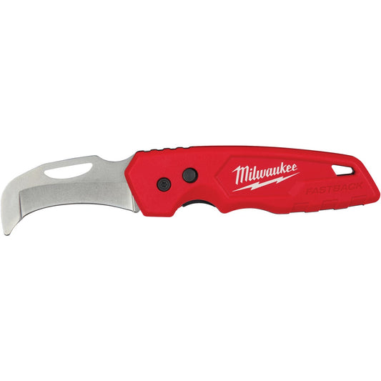 Milwaukee FASTBACK Blunt Tip Hawkbill 2.45 In. Folding Knife