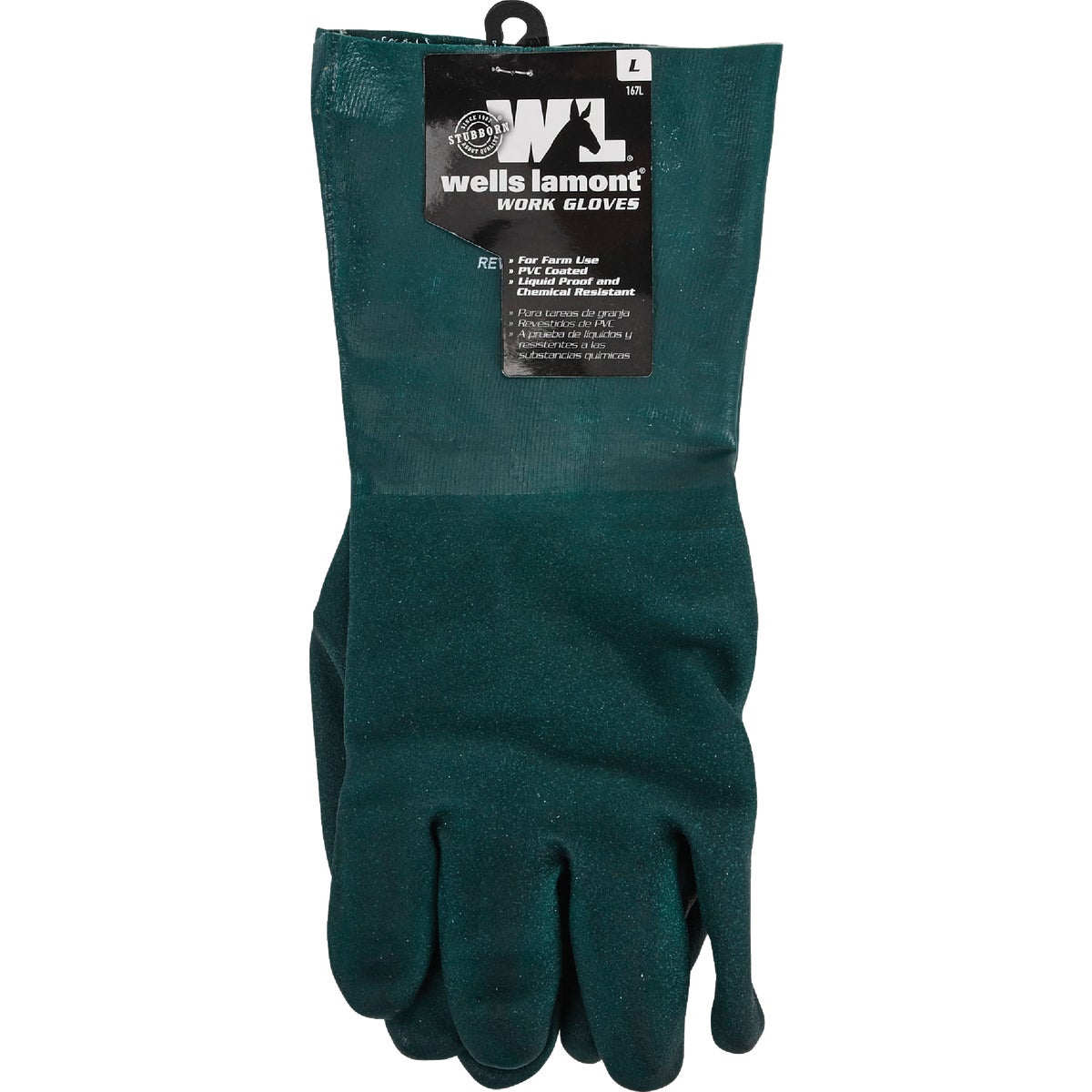 Wells Lamont Men's Large Chemical Resistant PVC Coated Glove