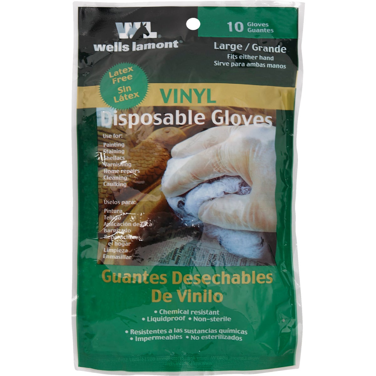 Wells Lamont Large Vinyl Disposable Glove (10-Pack)