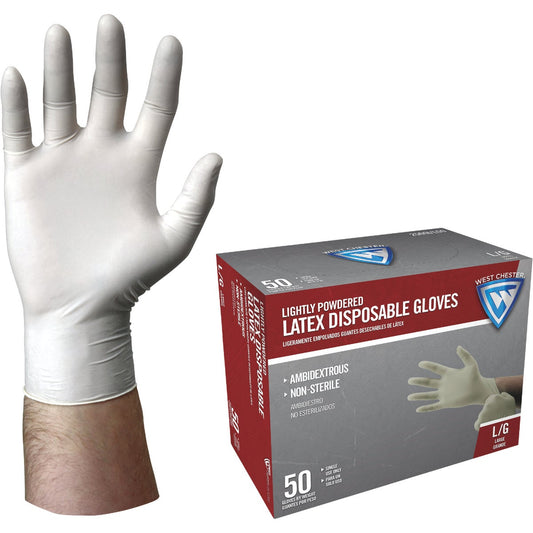 West Chester Large Latex Disposable Glove (50-Pack)