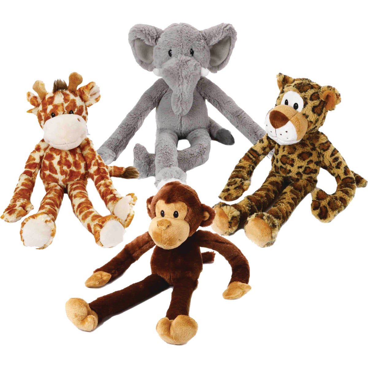 Multipet Swingin' Safari 19 In. Squeaky Plush Dog Toy