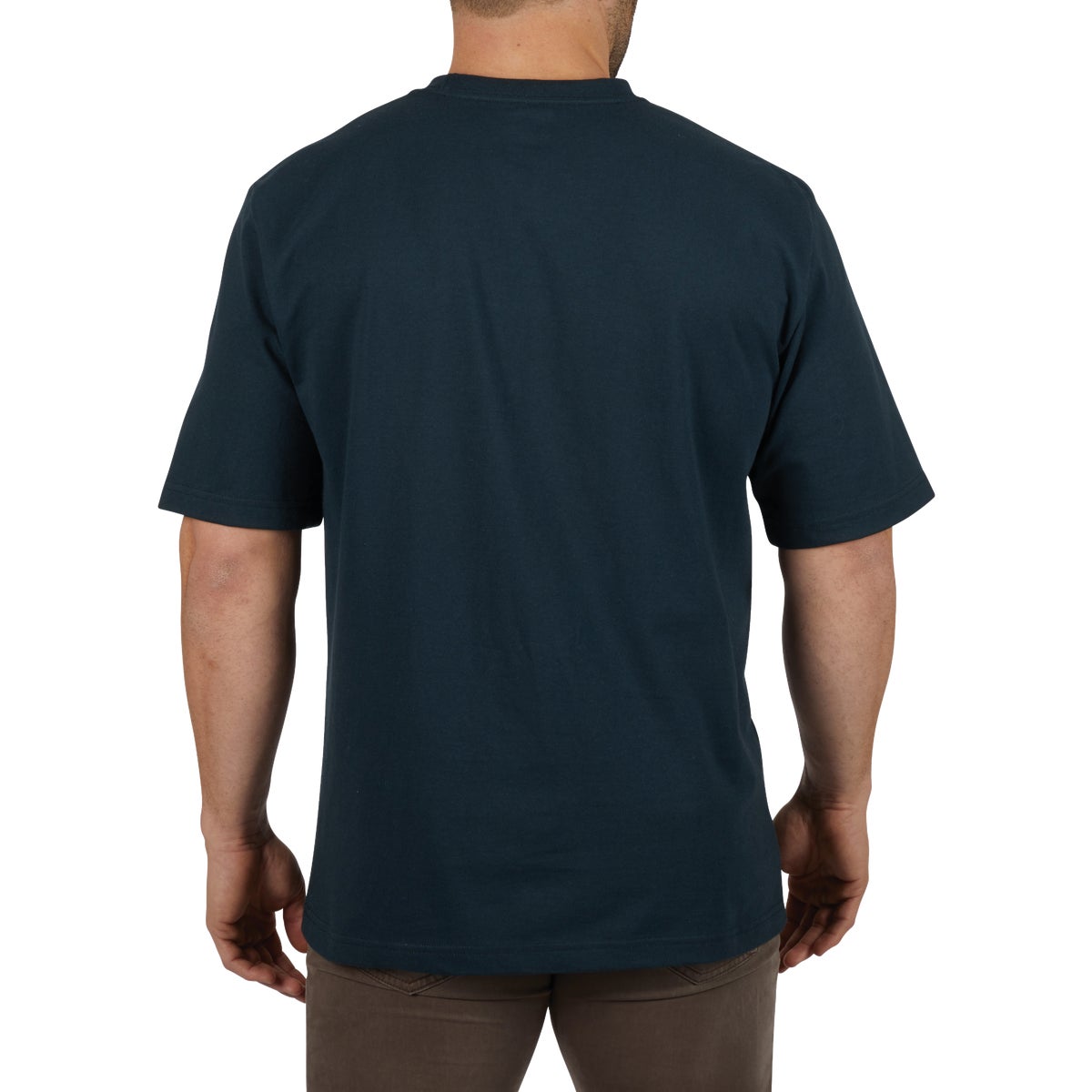 Milwaukee Large Navy Blue Short Sleeve Men's Heavy-Duty Pocket T-Shirt