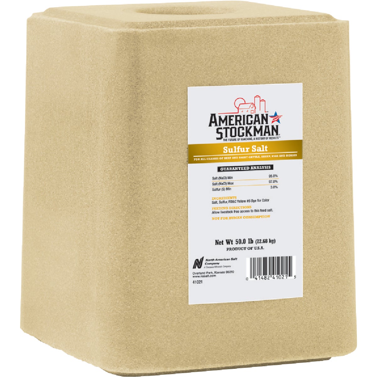 Amerian Stockman 50 lb. Sulfur Salt Block