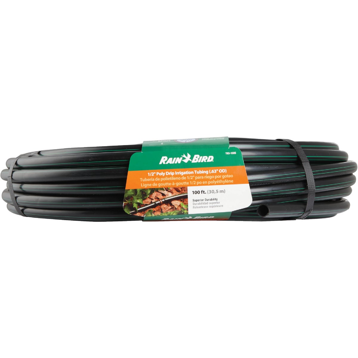 Rain Bird 1/2 In. X 100 Ft. Black Plastic Blank Drip Tubing