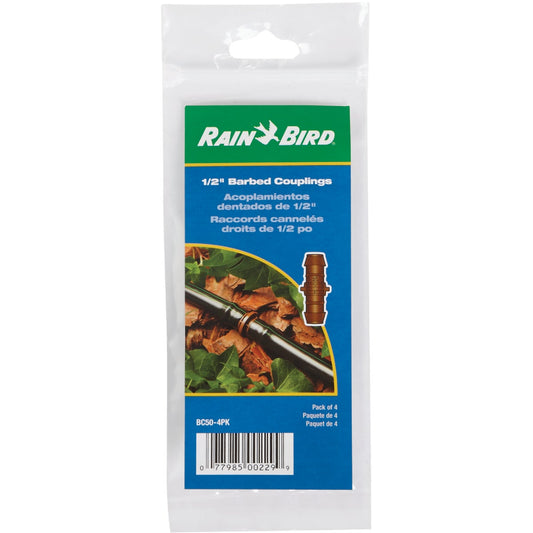 Rain Bird 1/2 In. Tubing Barbed Coupling (4-Pack)