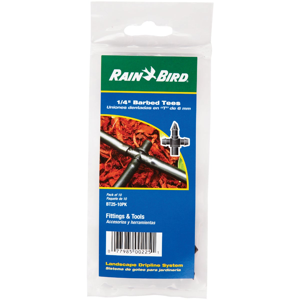 Rain Bird 1/4 In. Barb x 1/4 In. Barb Tee (10-Pack)