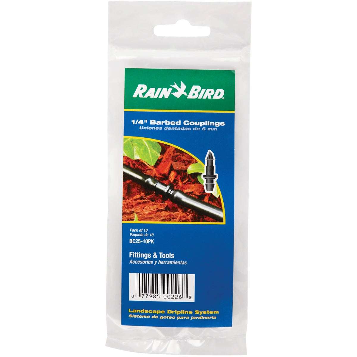 Rain Bird 1/4 In. Tubing Barbed Coupling (10-Pack)