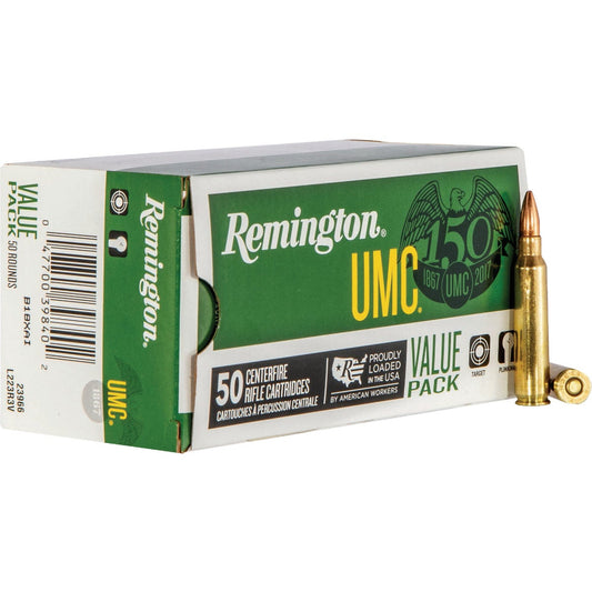 Remington UMC .223 Rem 55 Grain MC Centerfire Ammunition Cartridges, Value Pack