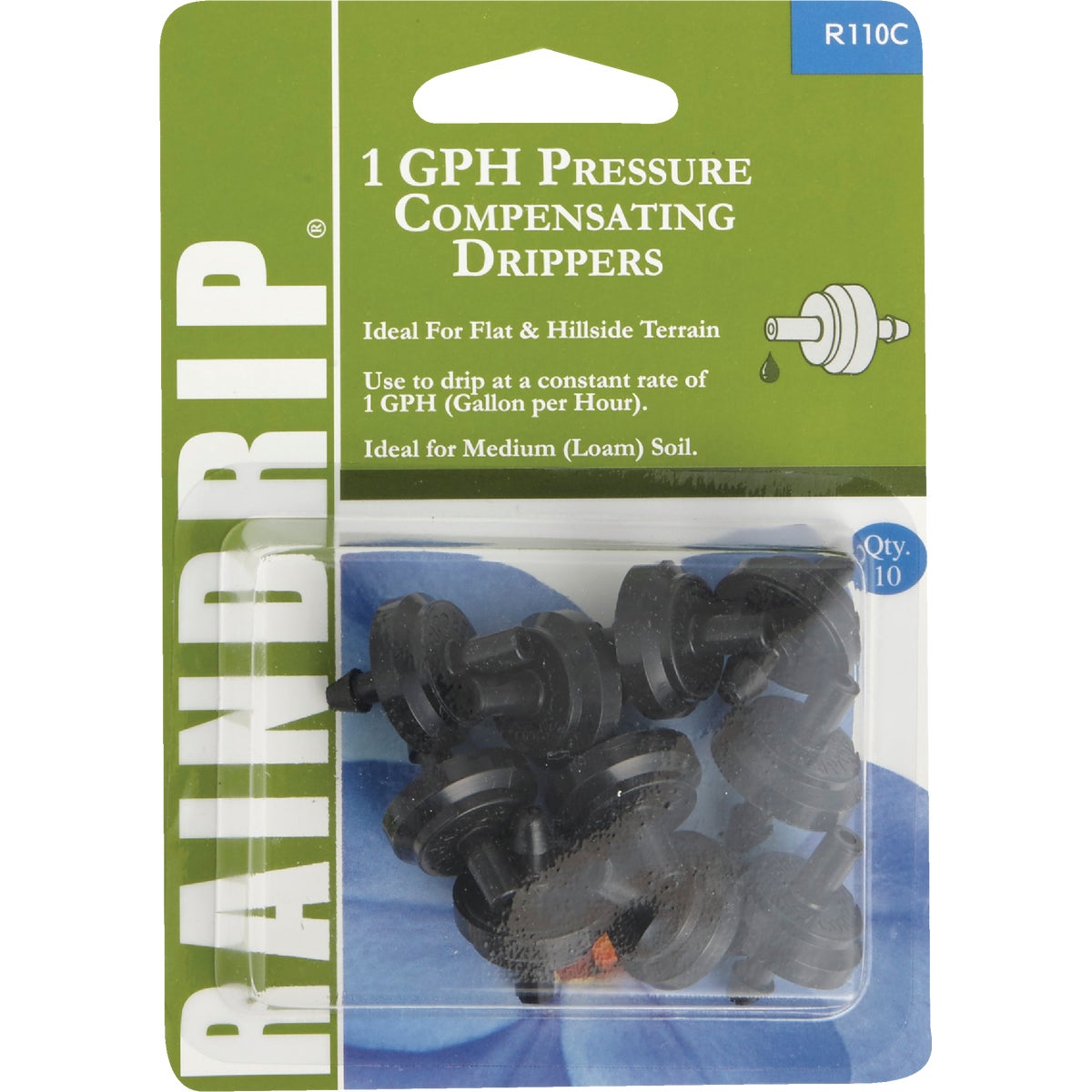 Raindrip 1 GPH On-Line Dripper (10-Pack)