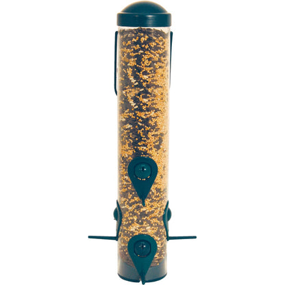 Perky Pet Green Plastic 1.5 Lb. Capacity Tube Bird Feeder