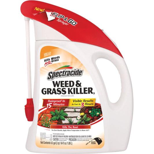 Spectracide Flip N' Go 64 Oz. Ready To Use Battery Powered Sprayer Weed and Grass Killer