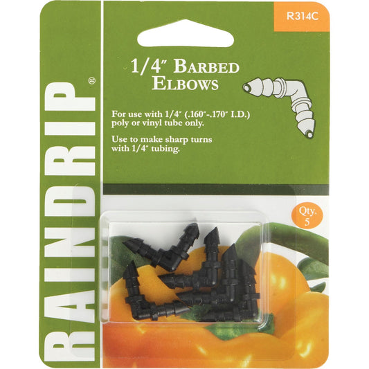 Raindrip 1/4 In. Tubing Double Barbed Elbow (5-Pack)