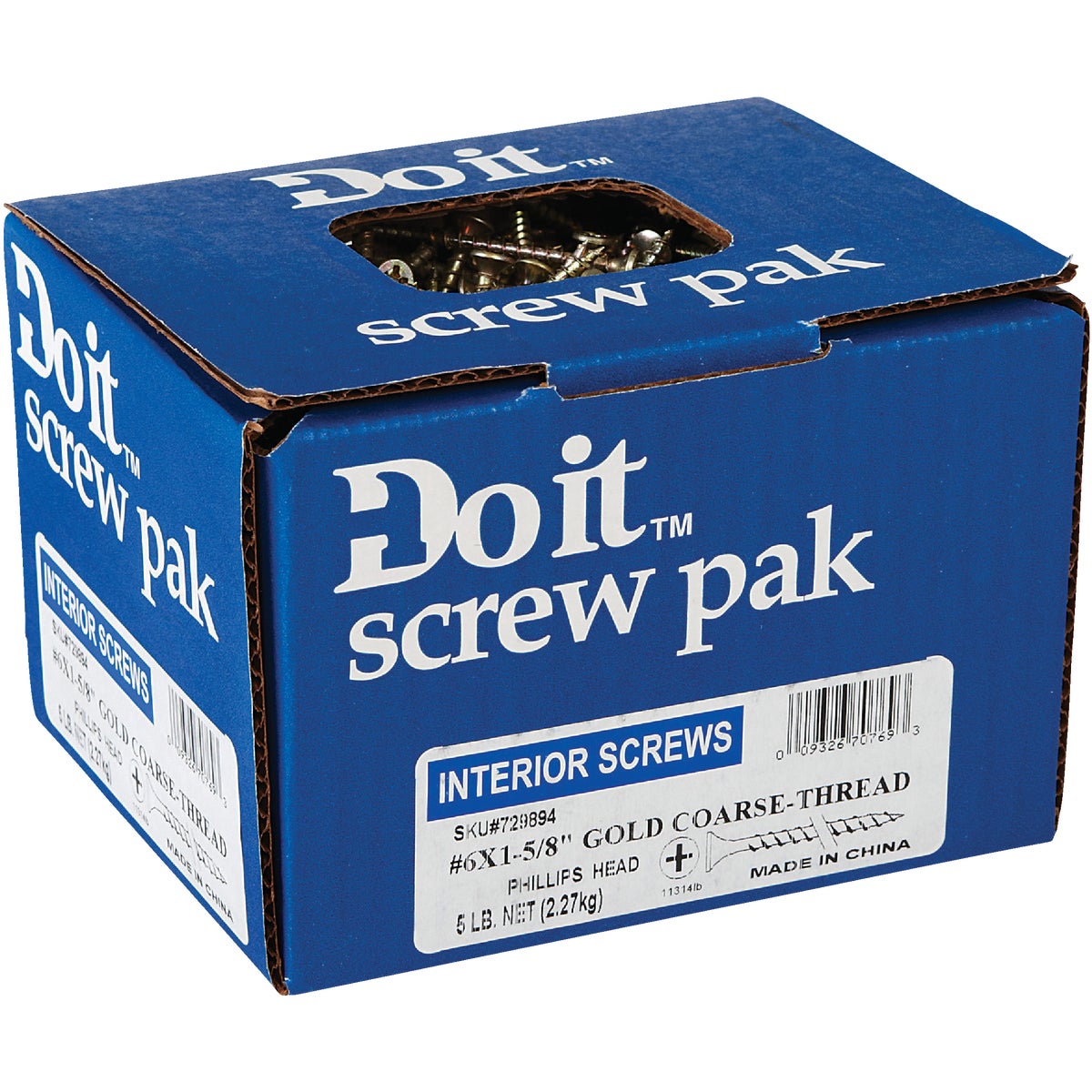 Do it #6 x 1-5/8 In. Coarse Thread Yellow Zinc Multipurpose Drywall Screw (5 Lb.-Box)