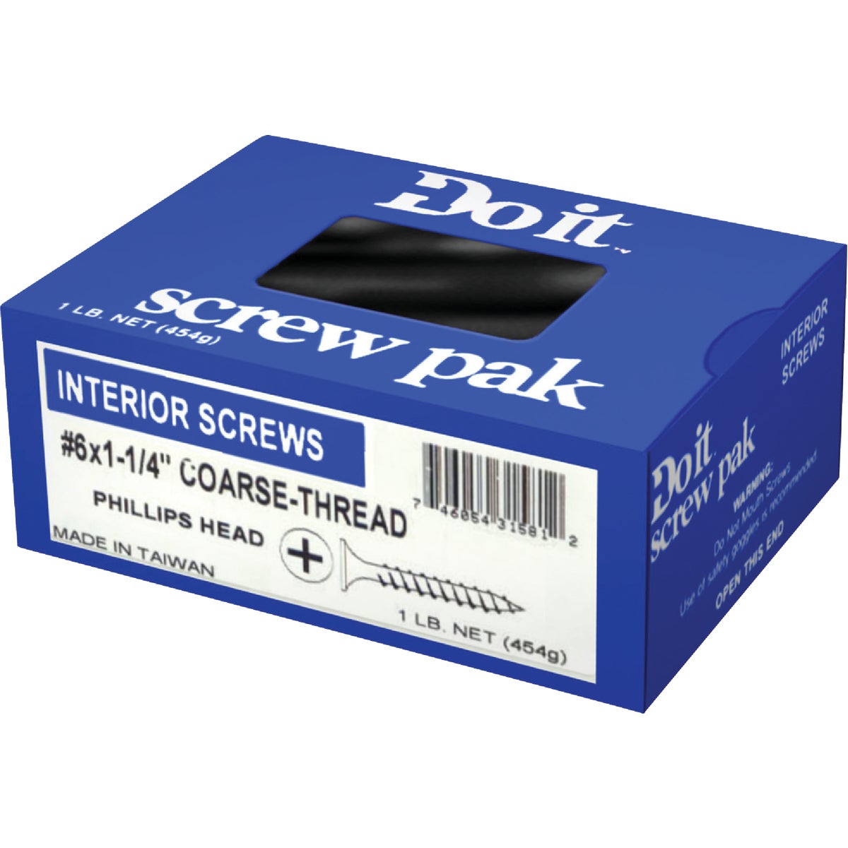 Do it #6 x 1-1/4 In. Coarse Thread Black Phosphate Drywall Screw (1 Lb.-Box)