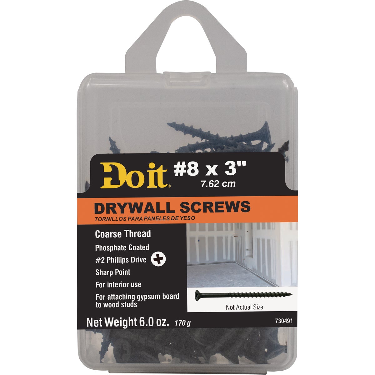 Do it #8 x 3 In. Coarse Thread Phosphate Drywall Screw