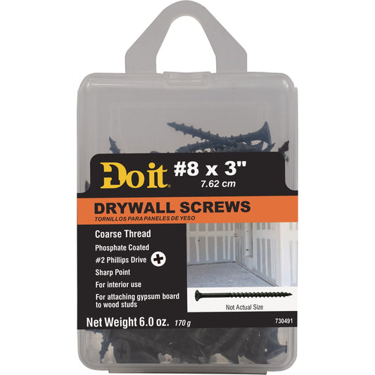 Do it #8 x 3 In. Coarse Thread Phosphate Drywall Screw