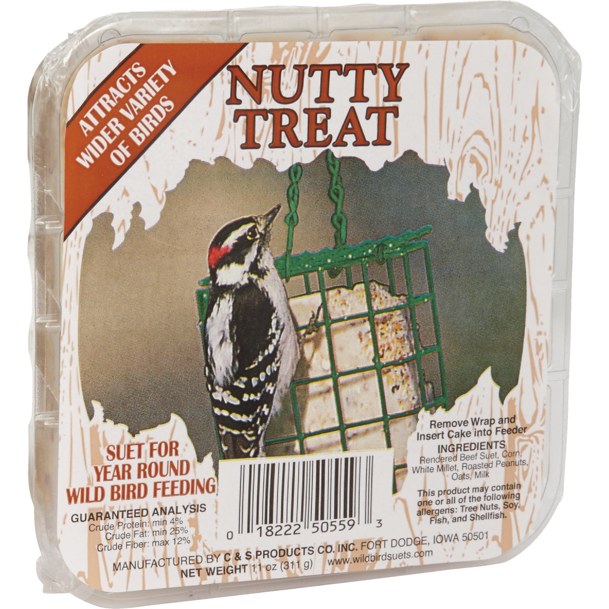 C&S 11 Oz. Nutty Treat Wild Bird Suet