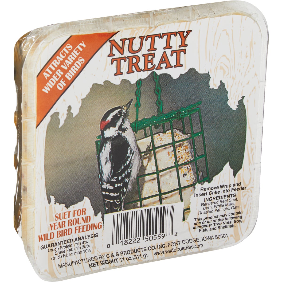 C&S 11 Oz. Nutty Treat Wild Bird Suet