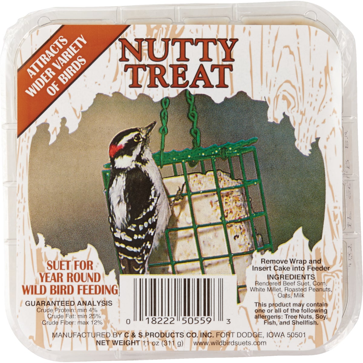 C&S 11 Oz. Nutty Treat Wild Bird Suet