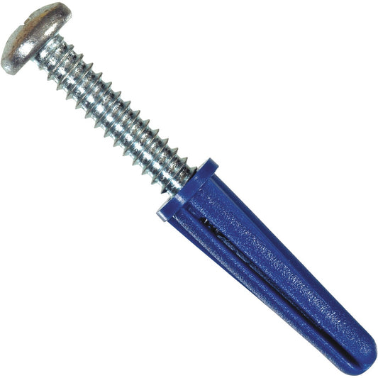 Hillman #8 - #10 Thread x 7/8 In. Blue Conical Plastic Anchor (6 Ct.)