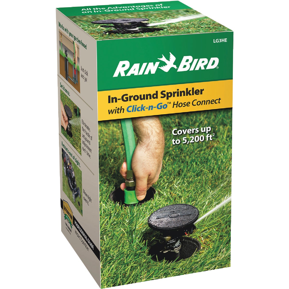 LG3HE In-Ground Sprinkler with Click-n-Go Hose Connect