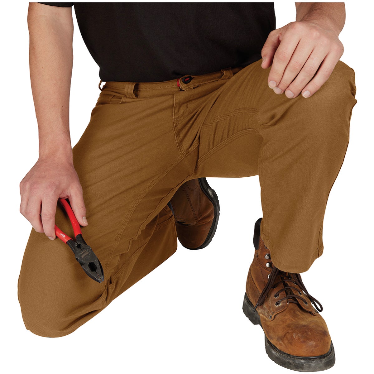 Milwaukee Flex Khaki 30 x 34 Heavy-Duty Work Pants