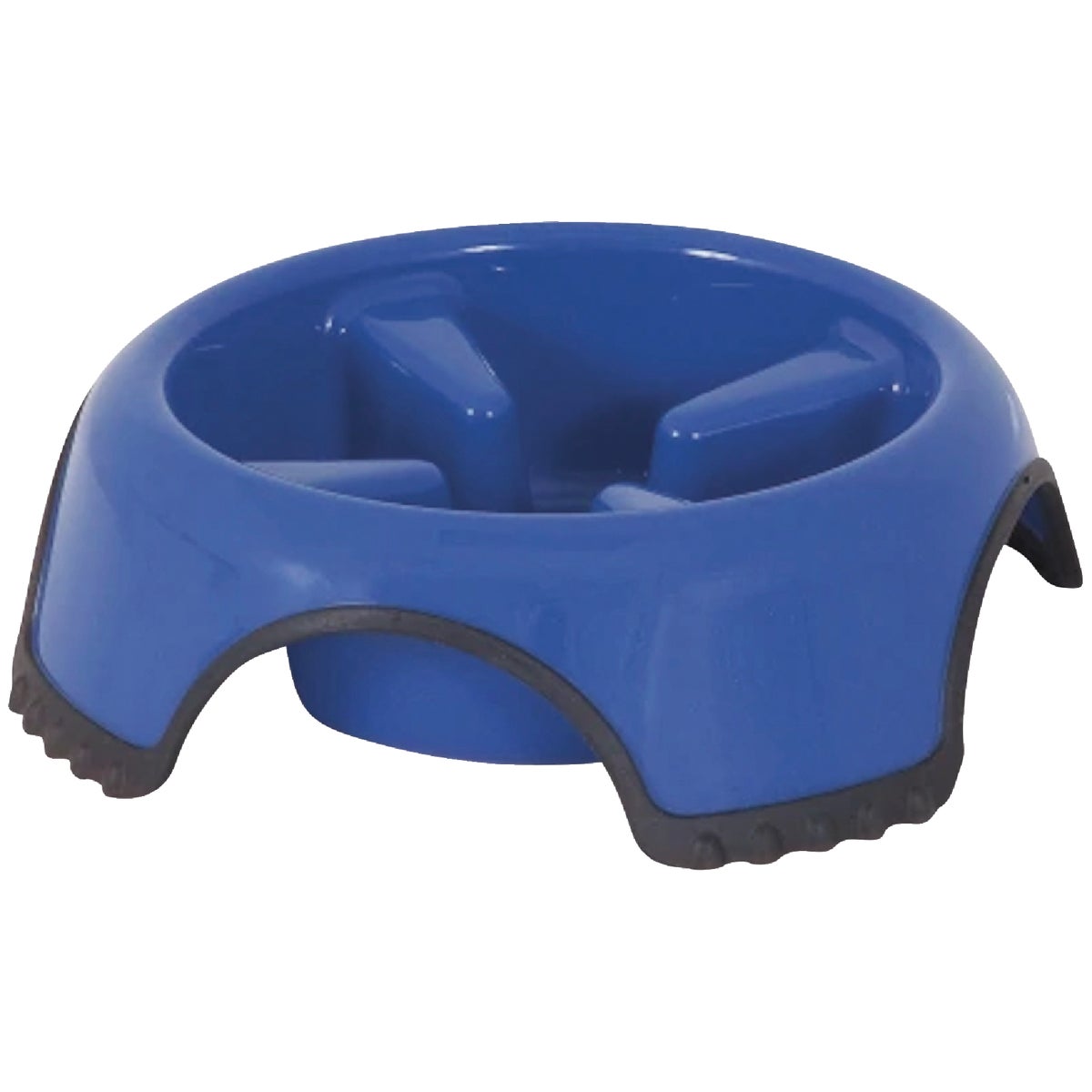 Aspen Pet Skid Stop Plastic Round Large Slow Feed Pet Food Bowl