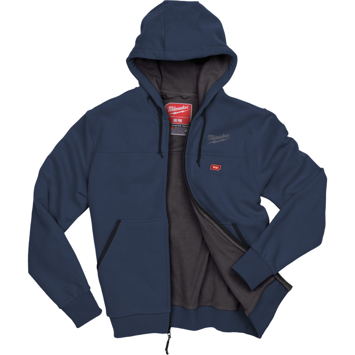 Milwaukee M12 2XL Navy Blue Men's Heated Full Zip Hooded Sweatshirt