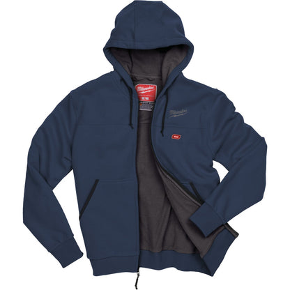 Milwaukee M12 2XL Navy Blue Men's Heated Full Zip Hooded Sweatshirt