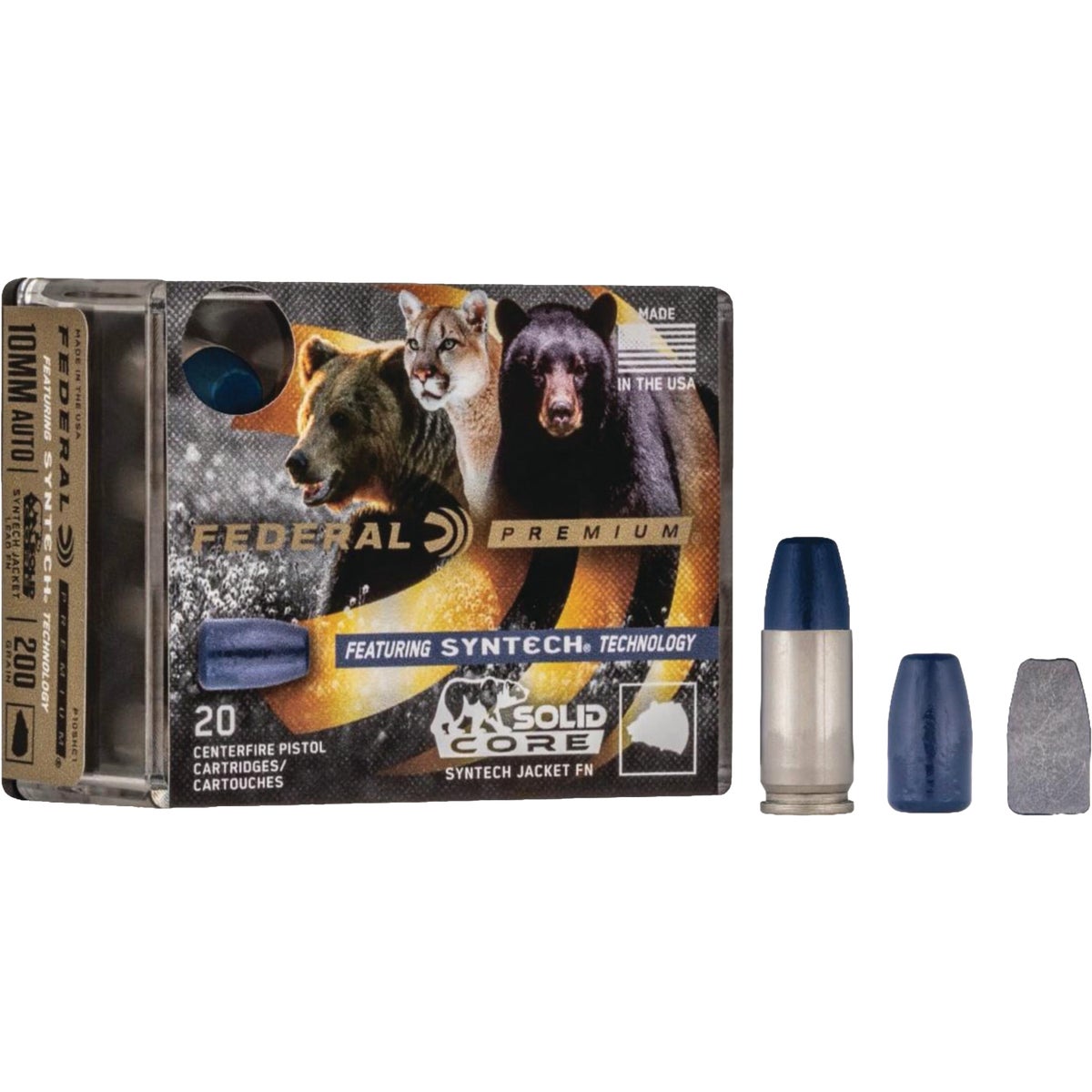 Federal Premium 9mm Luger 147 Grain Flat Nose Centerfire Ammunition Cartridges